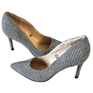 Marc Fisher Black and White Stiletto Heels Elegant Pumps
